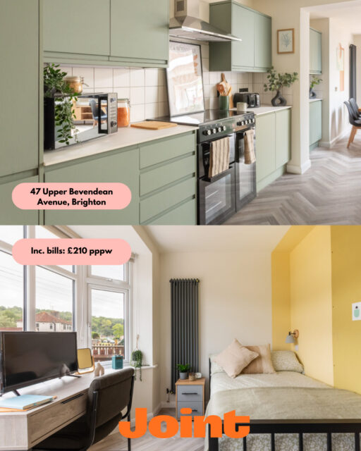 Still on the hunt for accommodation in Brighton? 🏠⁠
⁠
We still have a few rooms available, so if you’re looking for somewhere to live, give us a call on 01273 257141 or visit our website to browse availability.⁠
⁠
jointliving.co.uk